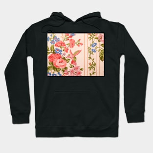 Background floral pattern with humming bird, retro Hoodie